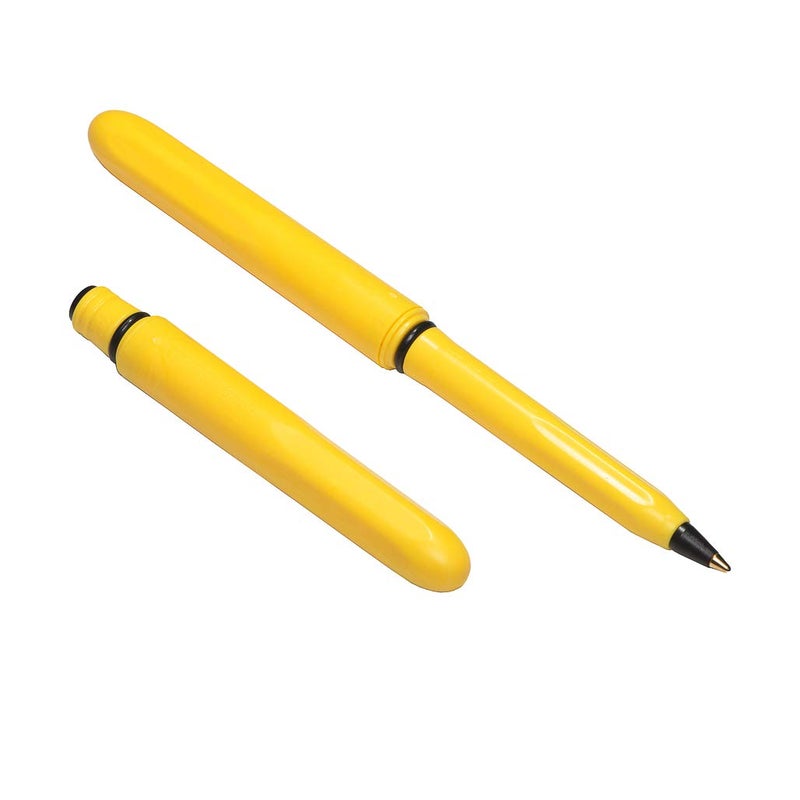 Pokka Pocket Pen 8 pack. Compact, lightweight, affordable pocket pens (Kanary Yellow) - Image 1
